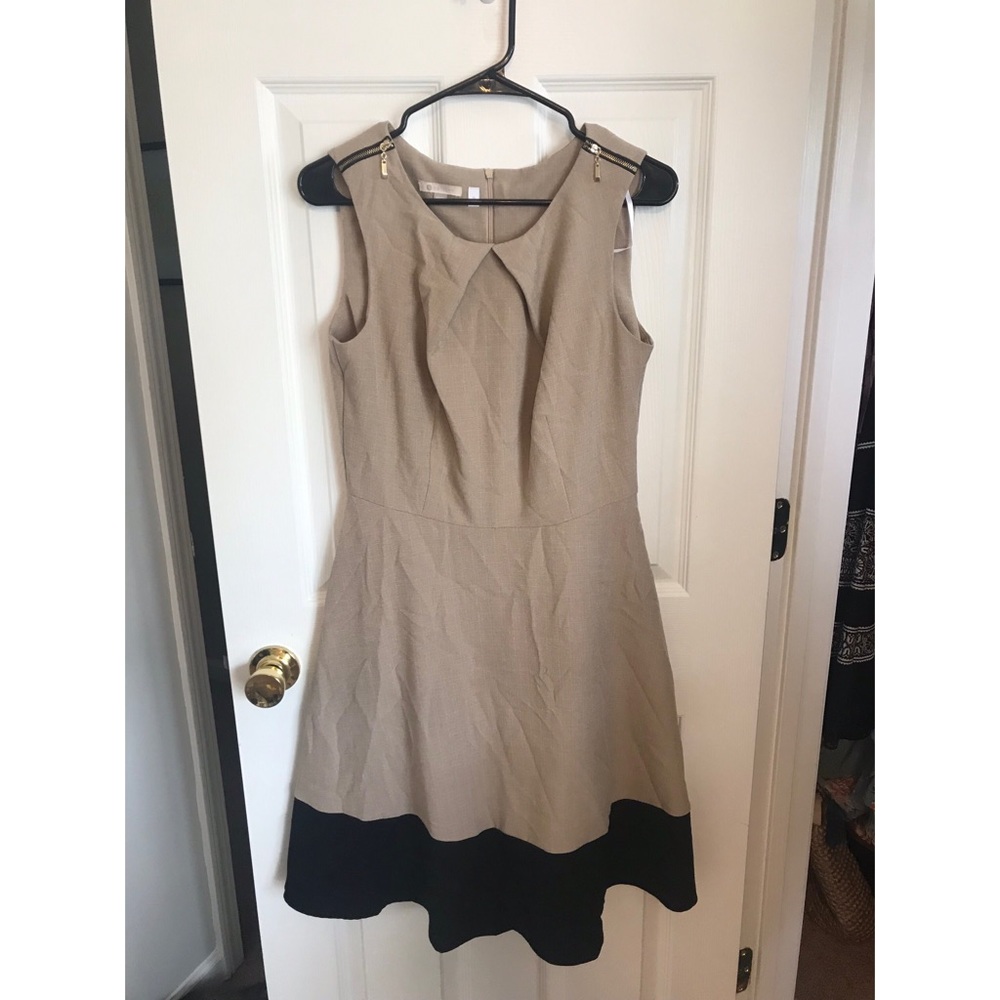 Beautiful tan and black dress